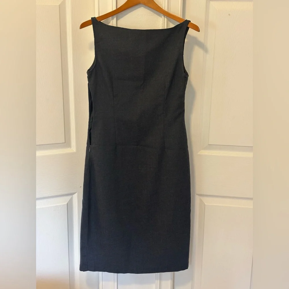 MILKFED Navy Gray pencil knee length 90s vintage y2k square neck Japanese - Picture 8 of 12